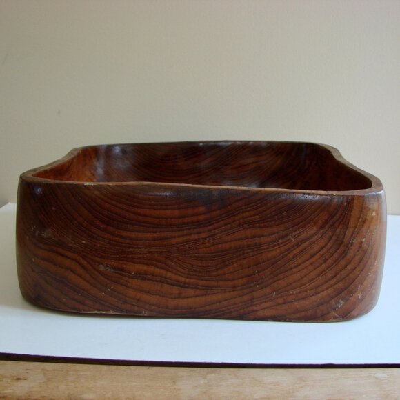 Wood Forms Other - Vintage Wood Bowl Salad Fruit Wooden Wood Forms One Piece Home Decor
